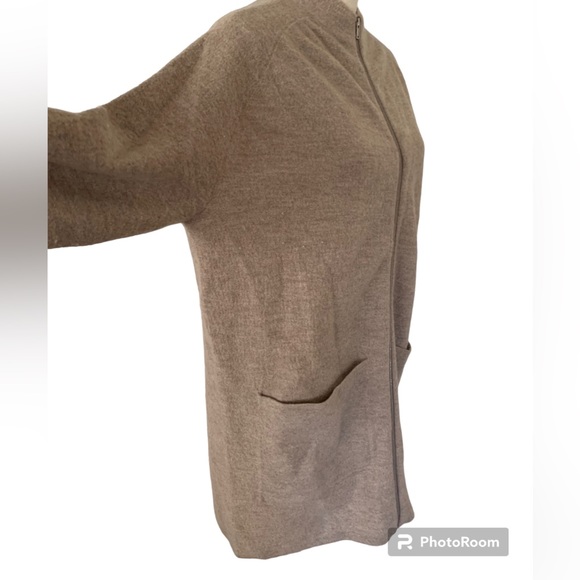 COS zip up wool jacket with zipper and patch pockets  size S - Picture 6 of 9